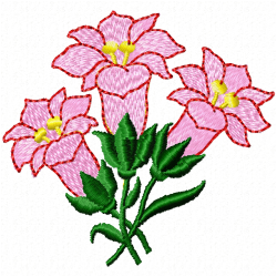 Flowers And Tree Embroidery Design 11 Flowers And Tree Embroidery Design 11